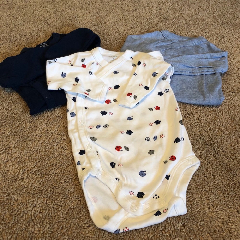 3 side-snap onesies